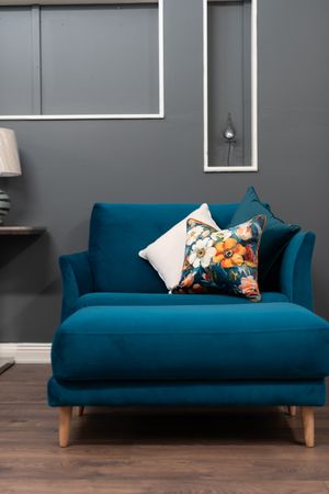 Cushion F+H Velvet Floral Border