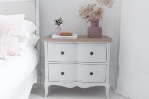 Amelie 2 Drawer Wide Bedside
