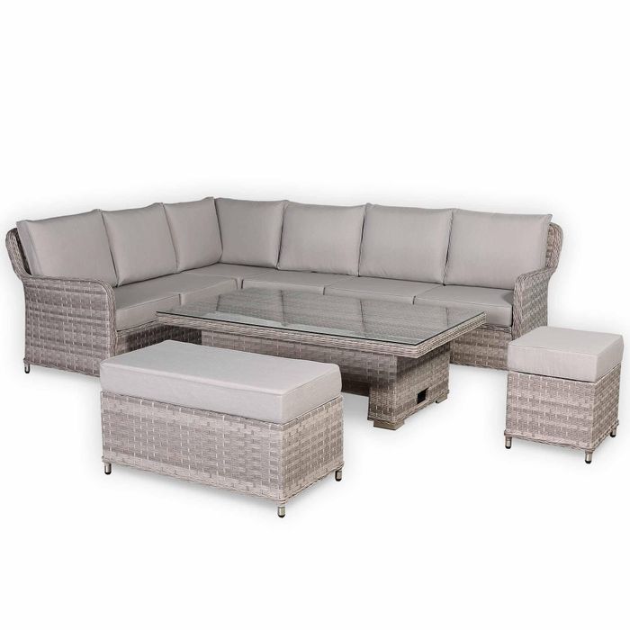 Havana Range High Back Left Hand Corner Sofa Set with Rising Table