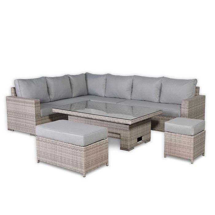 Aurora Range High Back Left Hand Corner Sofa Set with Rising Table