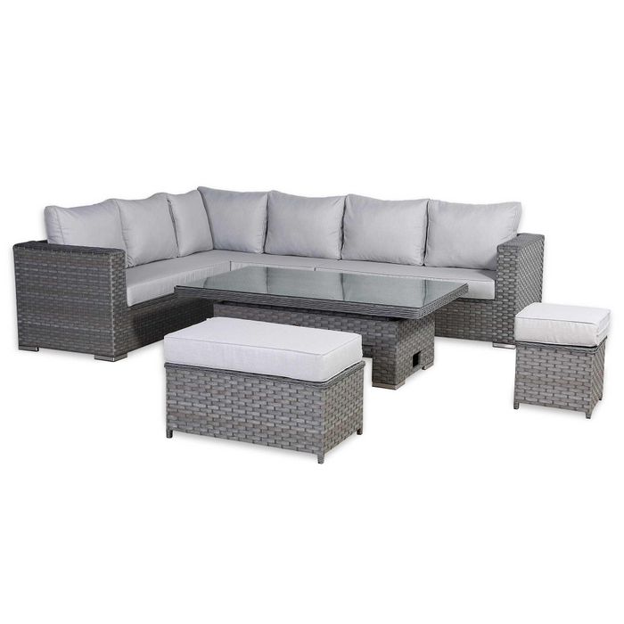 Catalina Range Modular Corner Sofa Set With Rising Table