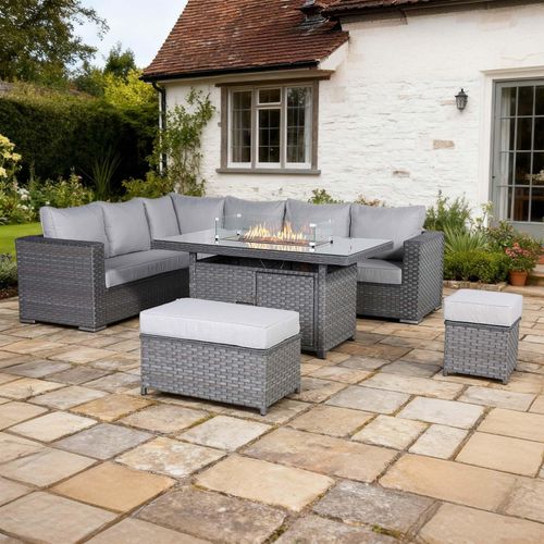 Catalina Range Modular Corner Sofa Set with Fire Pit Table