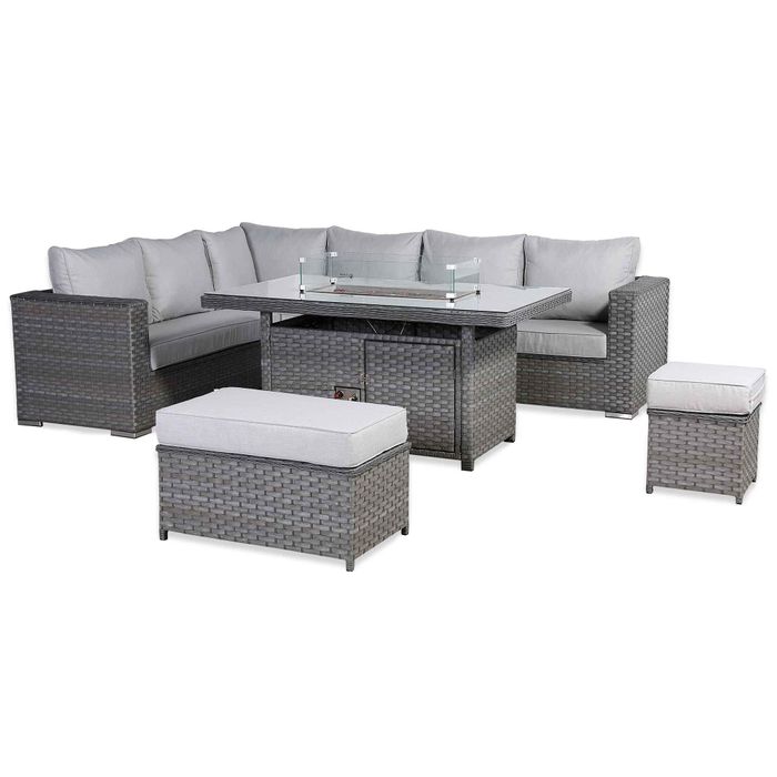 Catalina Range Modular Corner Sofa Set with Fire Pit Table
