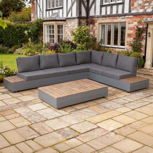 Titan Range Corner Sofa Set with Wood Top Coffee Table