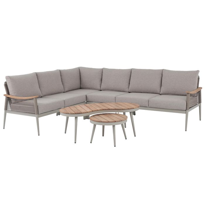 Berne Range Champagne Corner Sofa Set- KD armrest
