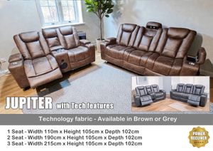 JUPITER POWER RECLINER TECH SOFA