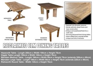 SOLID WOOD DINING TABLES