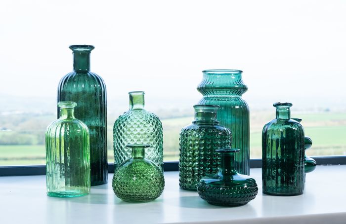 100% Recycled glassware