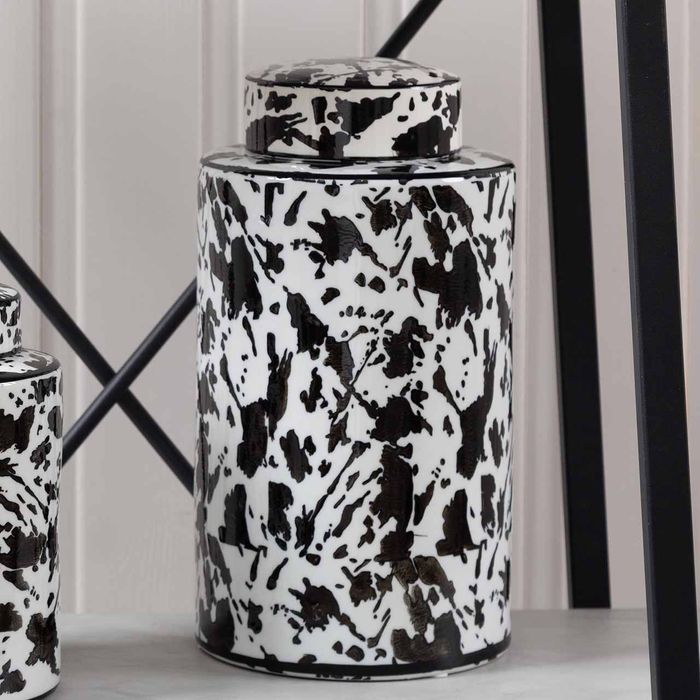 Black and White Spash Ginger Jars