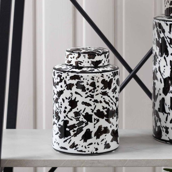 Black and White Spash Ginger Jars