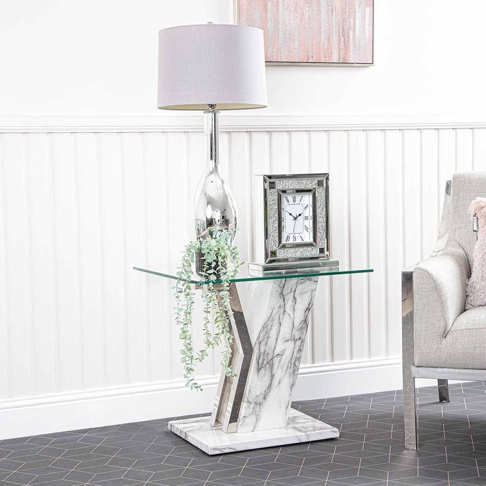 Medium Pink & Silver Framed Abstract Canvas With Crystal Stone Design Wall Art