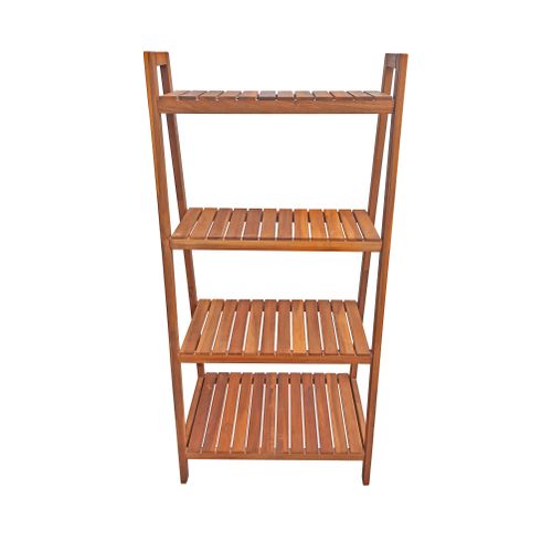 11104 - 4 Tier Plant Stand Acacia Wood Natural Colour