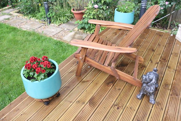 15091 - Folding Adirondack Chair Acacia Wood Natural Colour