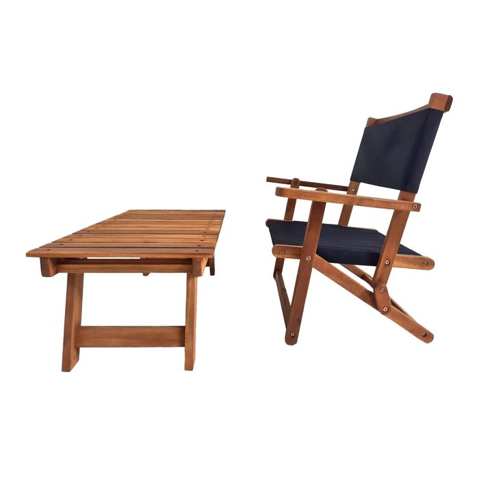 181812 - Relax Table Acacia Wood with Fabric Natural Colour