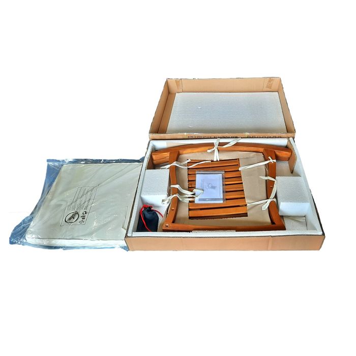 211811 - Rocking Chair with Cushion Acacia Wood Natural Colour