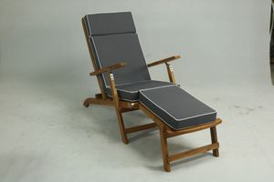 311811 - Decking Chair with Cushion Acacia Wood Natural Colour