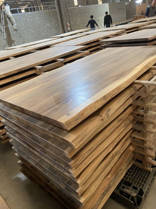POPULAR1LE1CTTOP - ACACIA LIVE EDGE COUNTER TABLE TOP NATURAL COLOUR