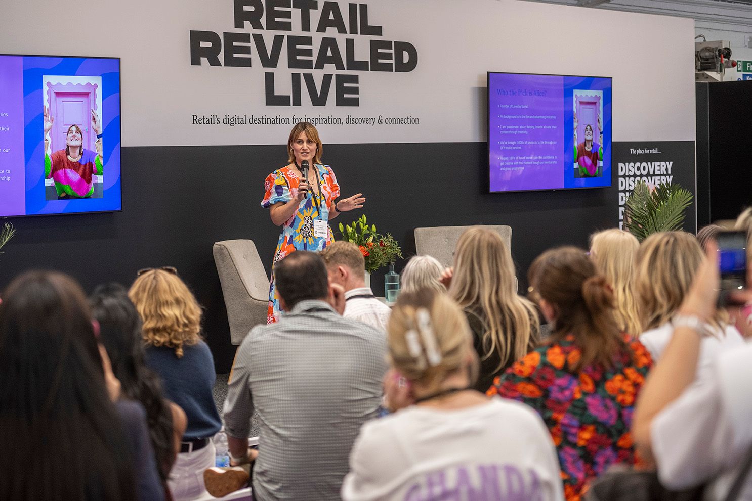 Alice Loveday on the Retail Revealed Live stage
