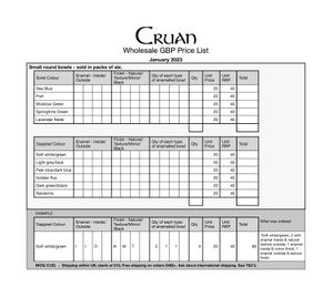 Cruan order form