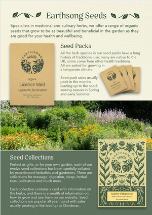 Earthsong Seeds Trade price list