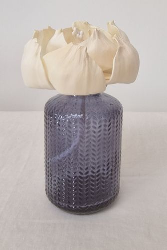 Natural Flower Reed and Vintage Glass Set