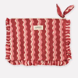 Quilted Frill Pouch | Whirly | Jam