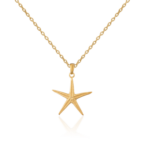 Gold Vermeil Dainty Starfish Pendant