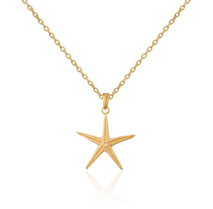 Gold Vermeil Dainty Starfish Pendant