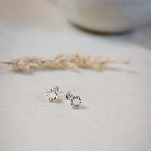 Recycled silver Nerth ~Strength collection studs