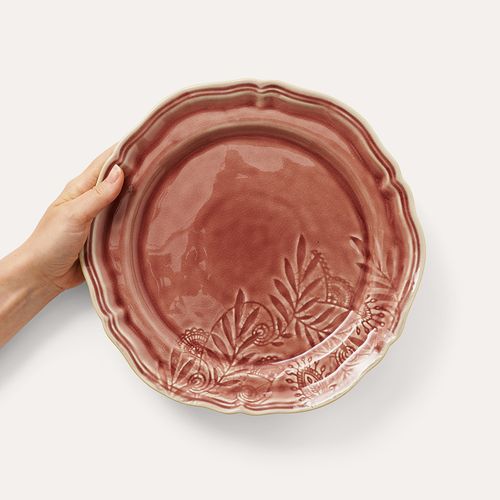 Dinner plate in colour Old Rose