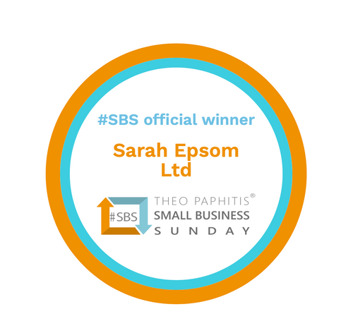 Sarah Epsom Wins Theo Paphitis Small Business Sunday (#SBS) Award