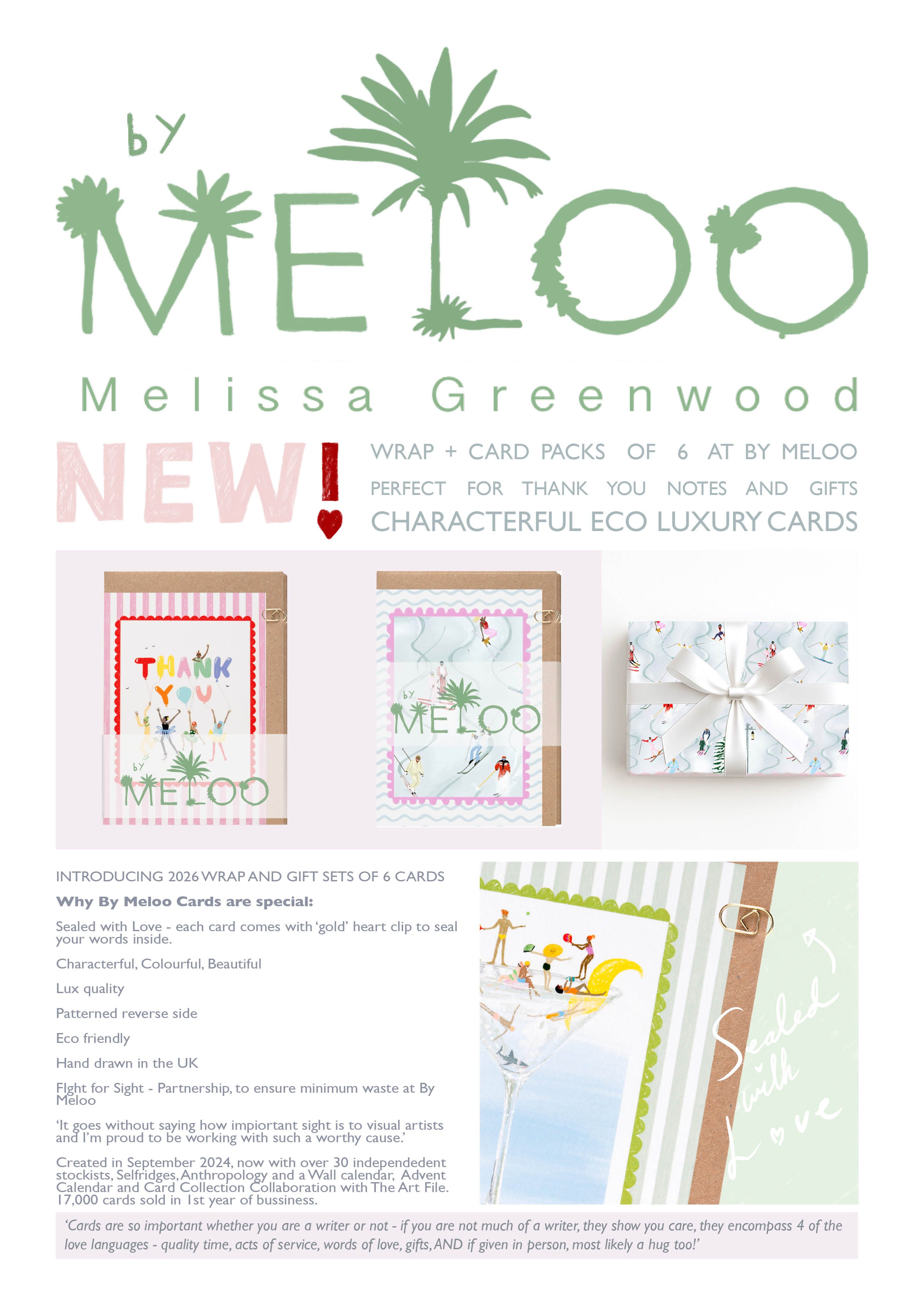 Introducing Wrapping Paper and Gift Sets of Cards at By Meloo