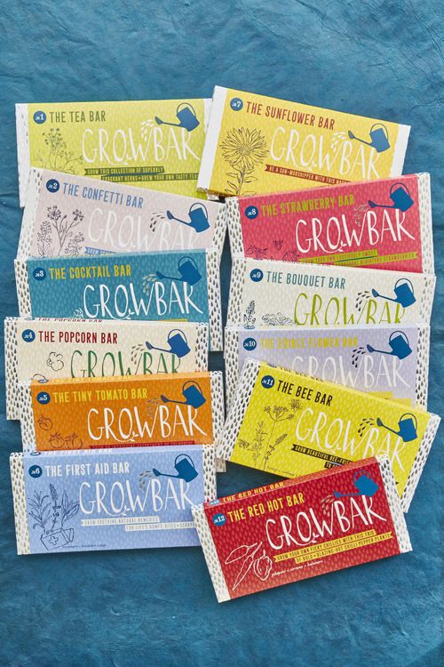 GROWBAR, AN ECO-FRIENDLY, EASY TO GROW COLLECTION OF FLOWERS, HERBS AND EDIBLES