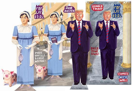 Donald Trump and Jane Austen Pop Up Idol