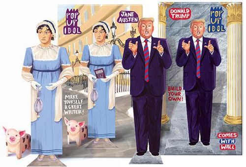 Donald Trump and Jane Austen Pop Up Idol