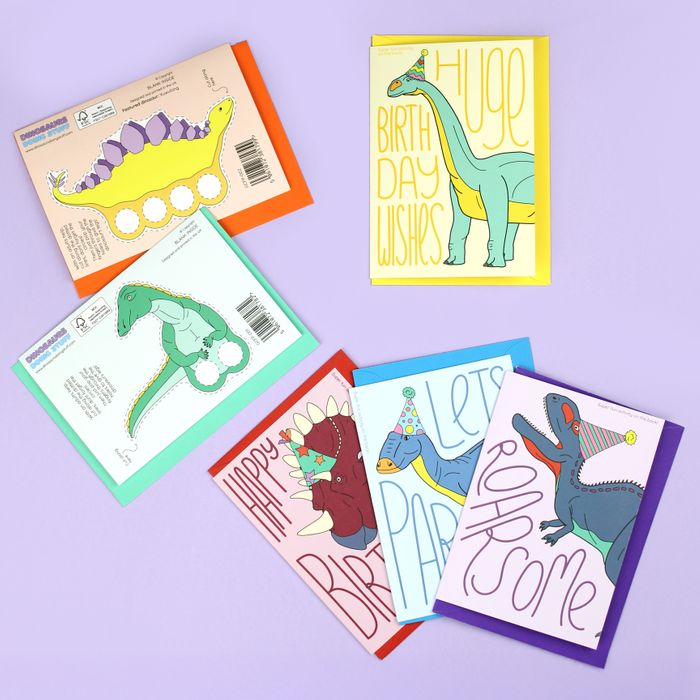 Finger Puppet Dinosaur Greeting Cards