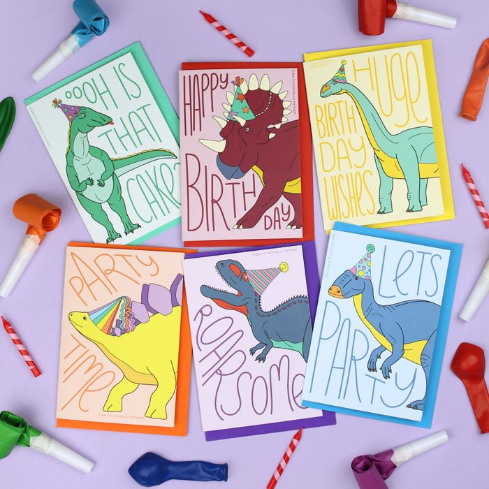 Finger Puppet Dinosaur Greeting Cards