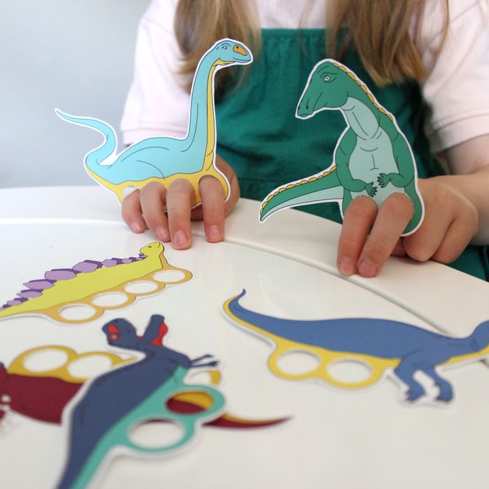 Finger Puppet Dinosaur Greeting Cards