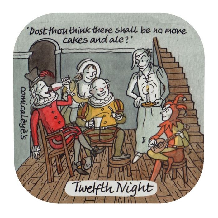 Shakespeare-themed coasters