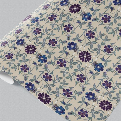 Violet Fable Flora Wrapping Paper