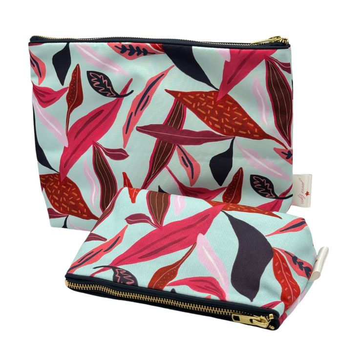 Palm Lily Toiletry Bag for Women Made in the UK