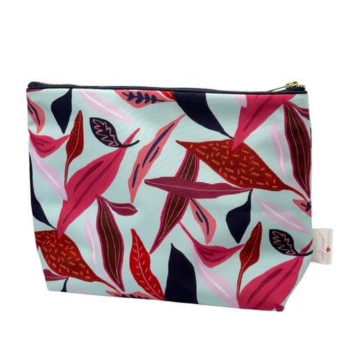 Palm Lily Toiletry Bag for Women Made in the UK
