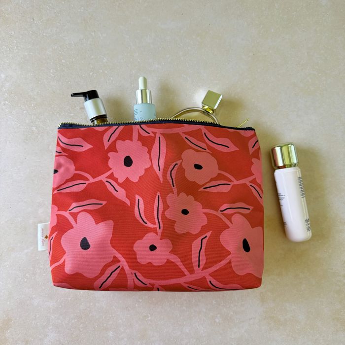 Kyoto Pink Toiletry Bag for Women Made in the UK