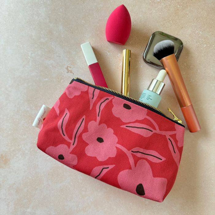 Kyoto Pink Small Makeup Bag Made in the UK