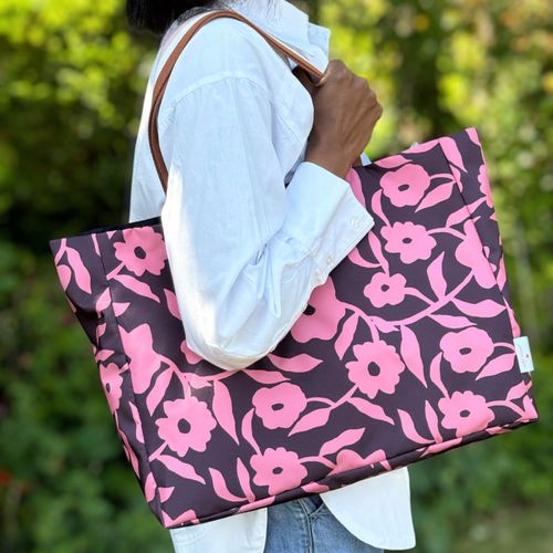 Sakura Pink Large Tote Bag Made in the UK