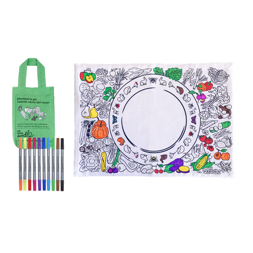 Colour-in Placemat to Go - Garden, Grow, Eat!