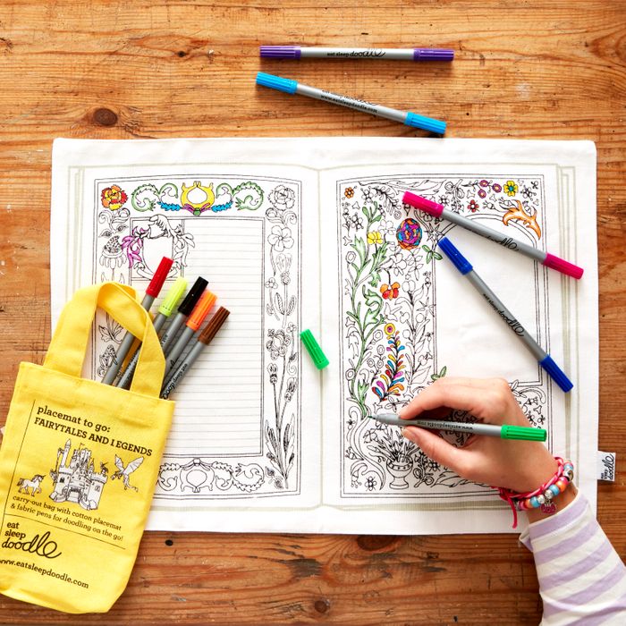 Colour-in Placemat to Go - Fairytales & Legends