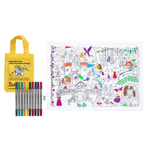 Colour-in Placemat to Go - Fairytales & Legends