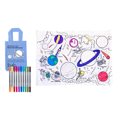 Colour-in Placemat to Go - Space Explorer