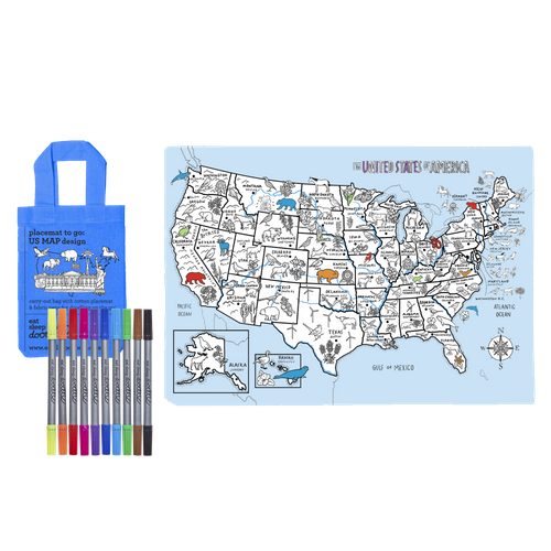 Colour-in Placemat to Go: US Map